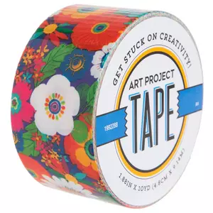 1 Roll About 109.36 Yards Decorative Tape Plastic Cow Print Decorative Tape Self-Adhesive Masking Tape Printed Duct Tape, White
