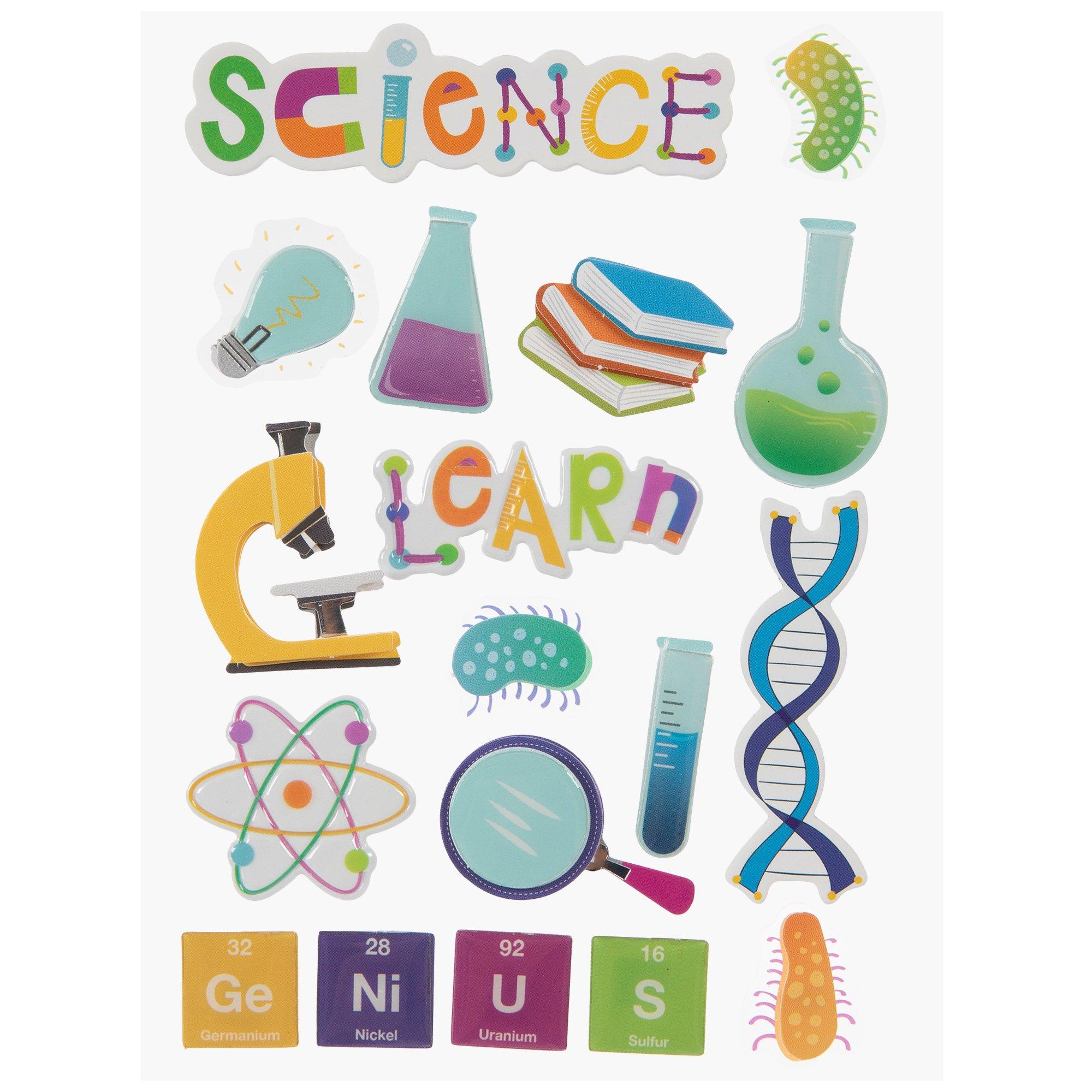 Science Lab 3D Stickers Hobby Lobby 1993880