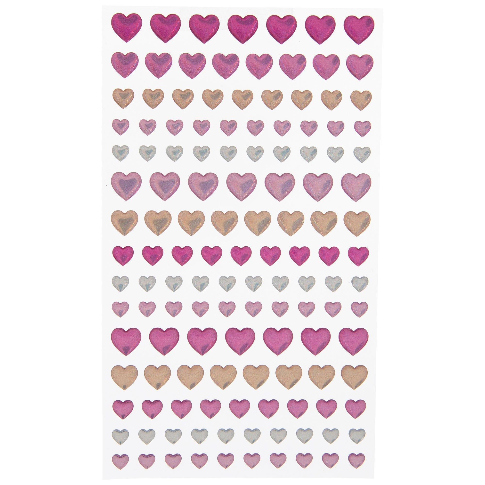 Pink, Gold & Silver Heart Stickers Hobby Lobby 1994458
