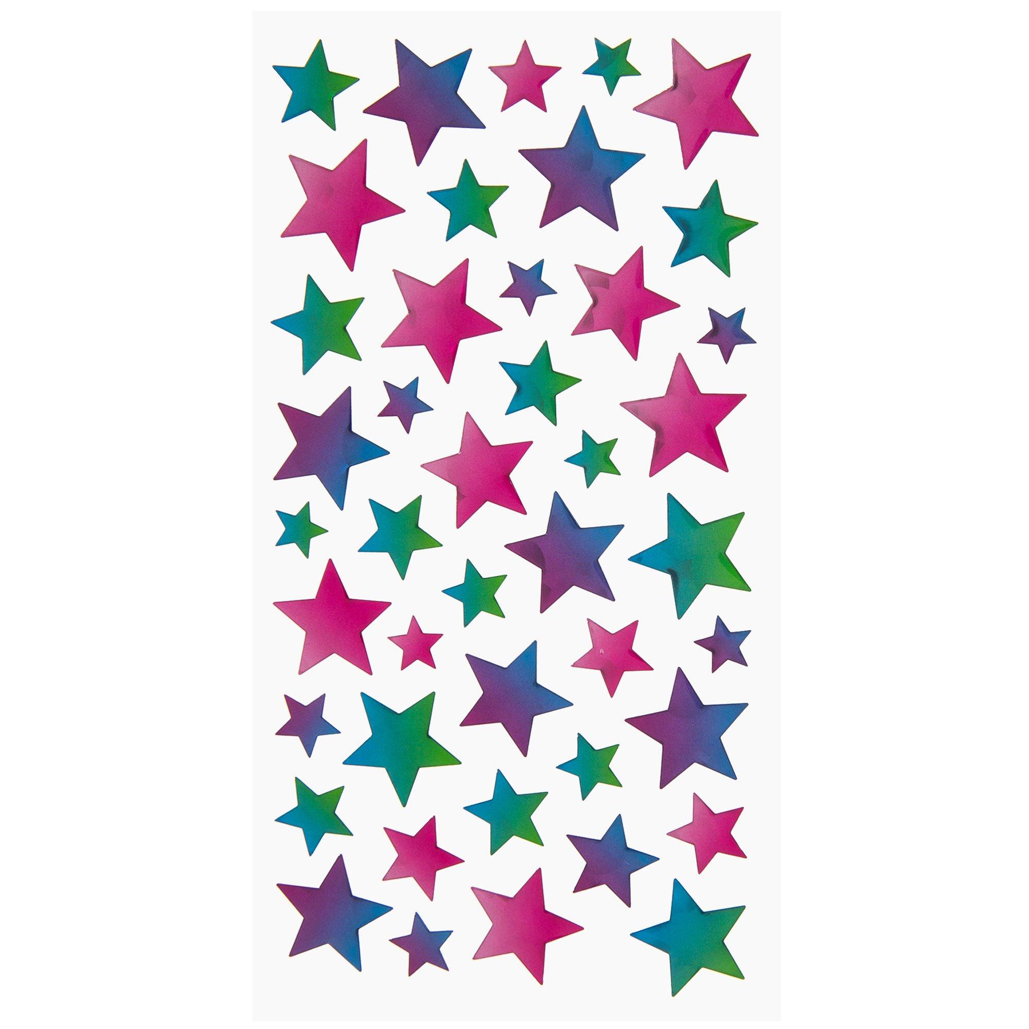 Pastel Purple Teal Ombre Faux Glitter Stars Sticker for Sale by