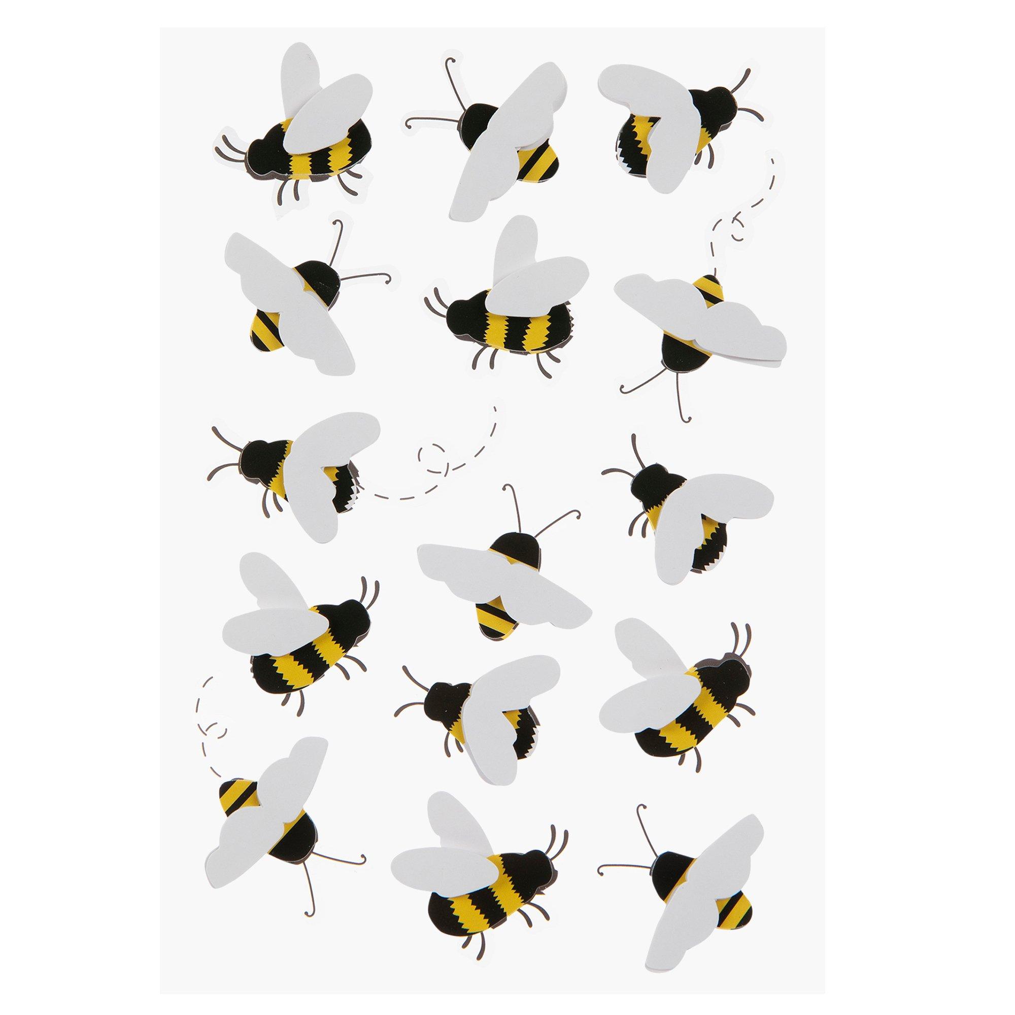 THE PAPER STUDIO STICKABILITIES STICKERS 2 SHEETS MULTI-COLOR BUMBLE BEES  46PCSの公認海外通販｜セカイモン