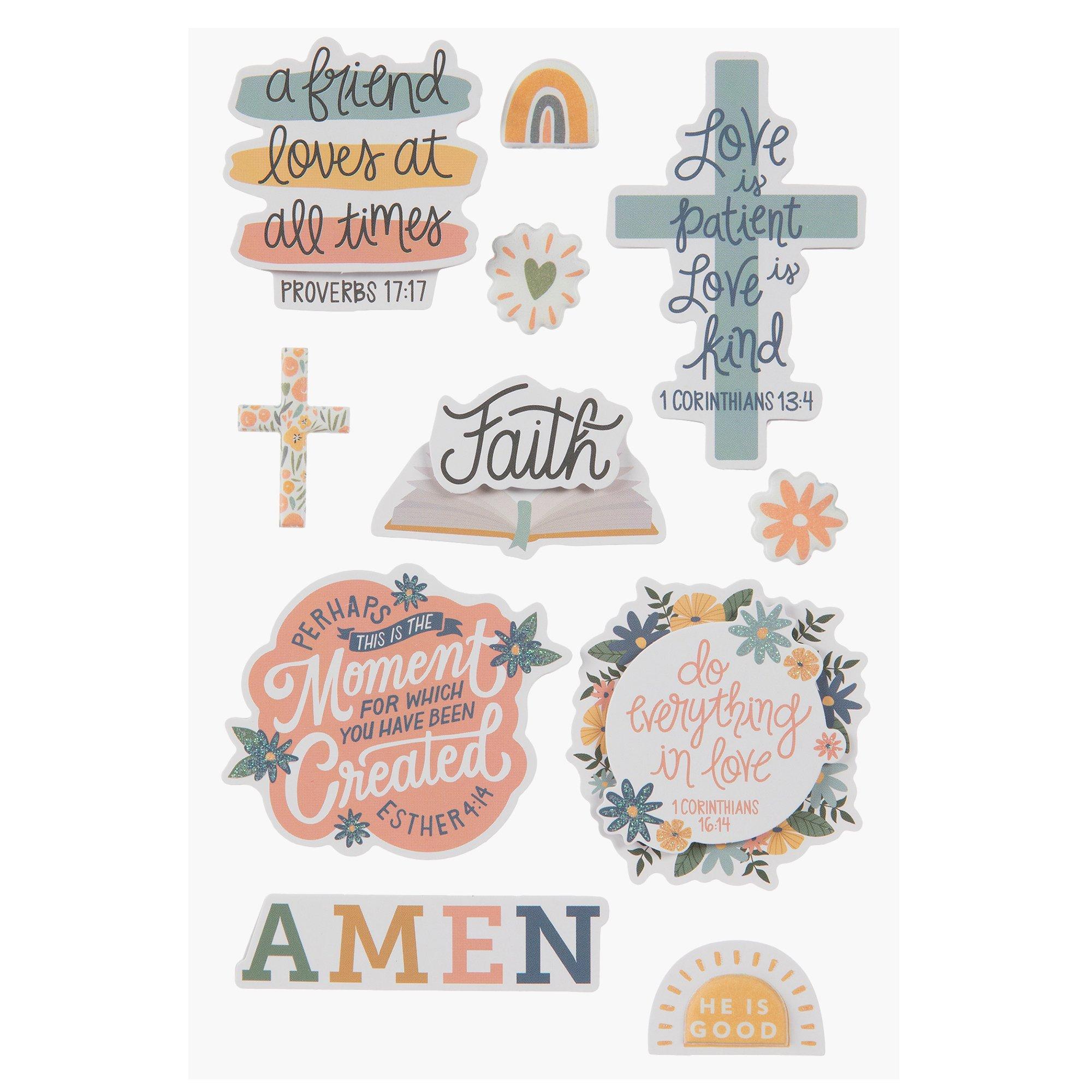 Love & Faith 3D Stickers. Hobby Lobby 1995653