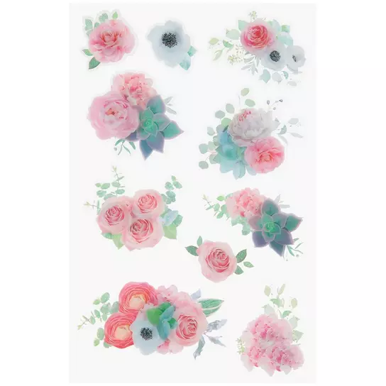 Pastel Flowers 3D Stickers | Hobby Lobby | 1997295
