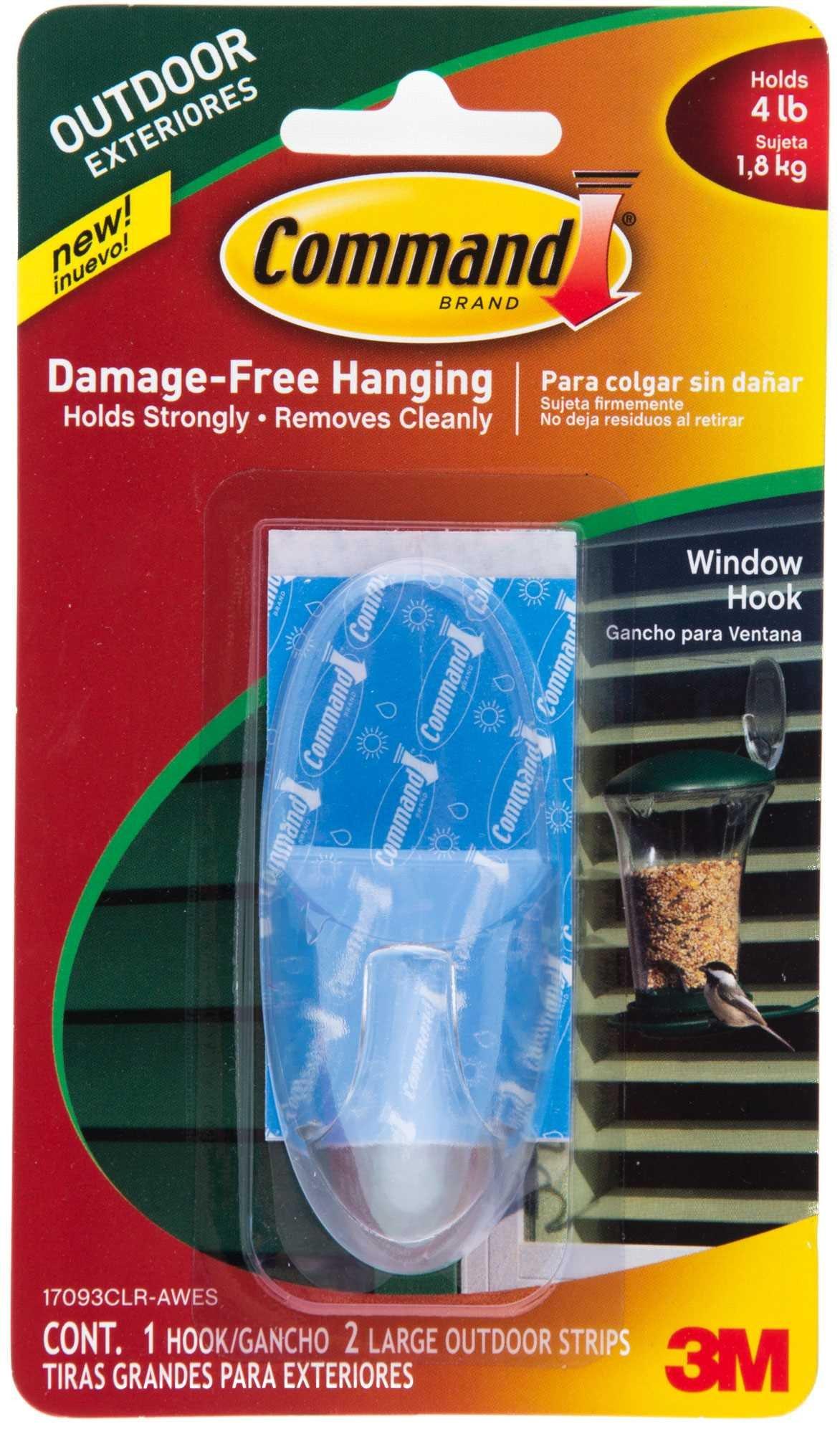 Heavy duty outdoor store command hooks