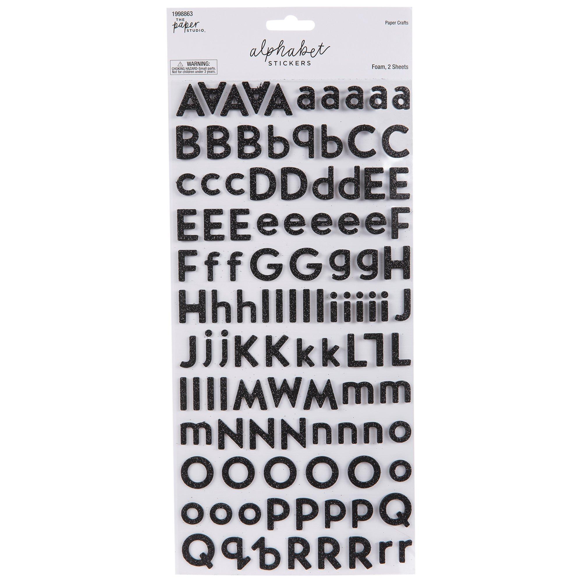 Glitter Block Alphabet Stickers, Hobby Lobby