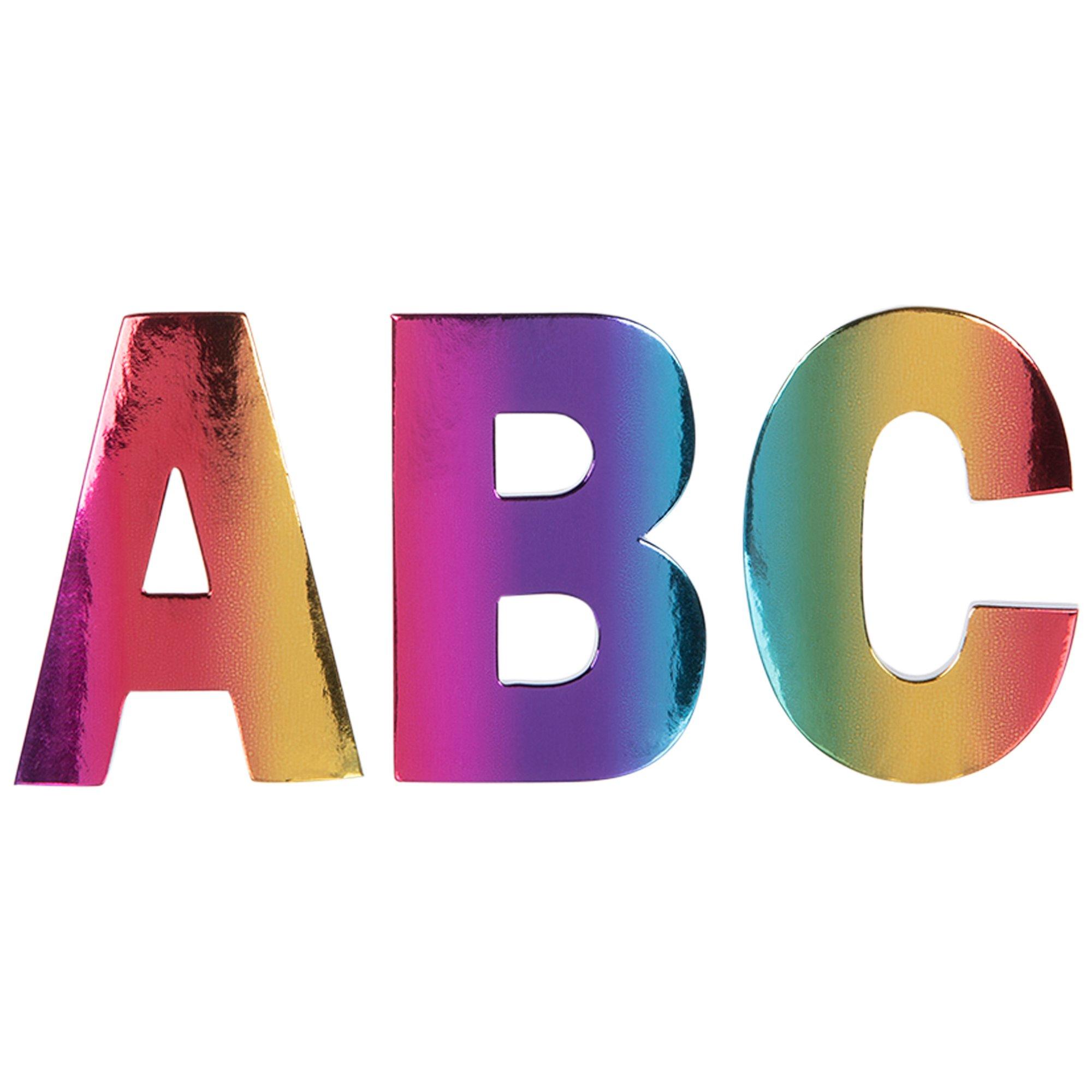 Holographic Rainbow Foil Letter Iron-On Transfer Alphabet, Hobby Lobby