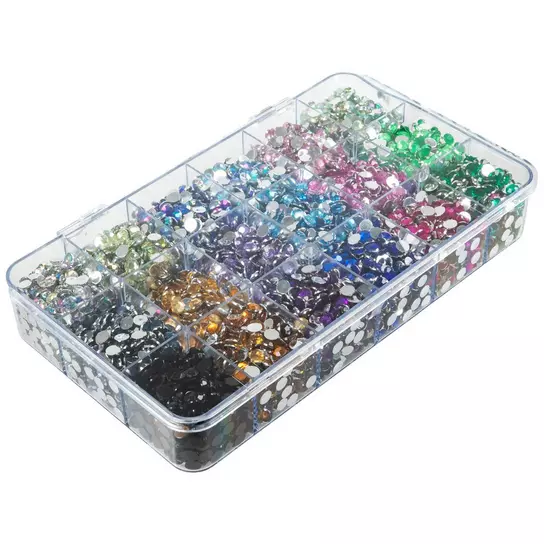 50pcs Assorted AB Flatback Acrylic Crystal Rhinestone Embellishments Craft  Gems