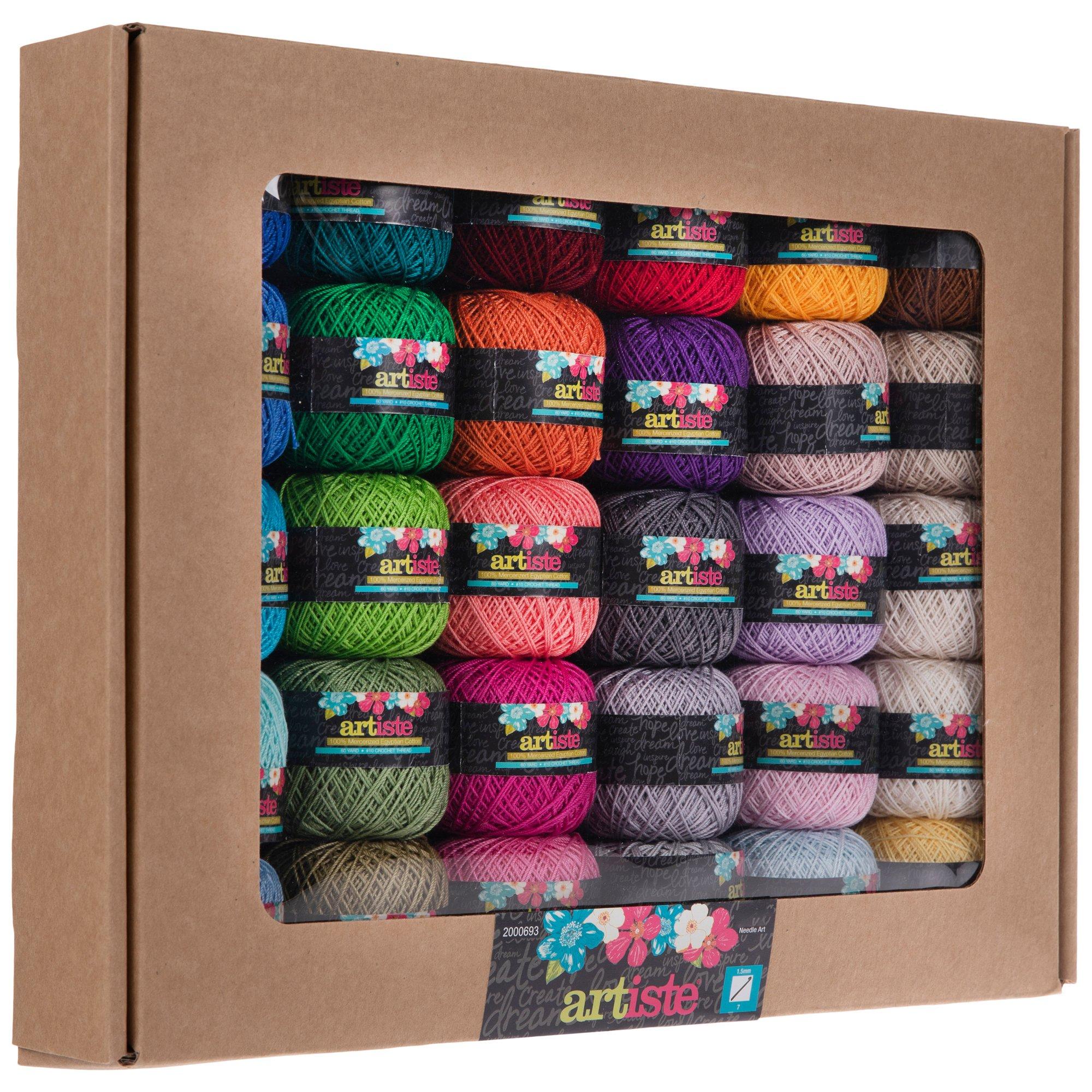 Multi-Color Artiste Crochet Cotton Thread, Hobby Lobby
