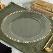 Vintage Beaded Charger Plate