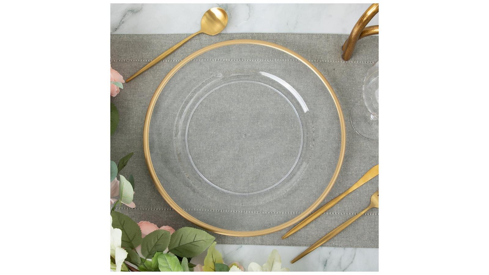 Charger Plate With Gold Rim