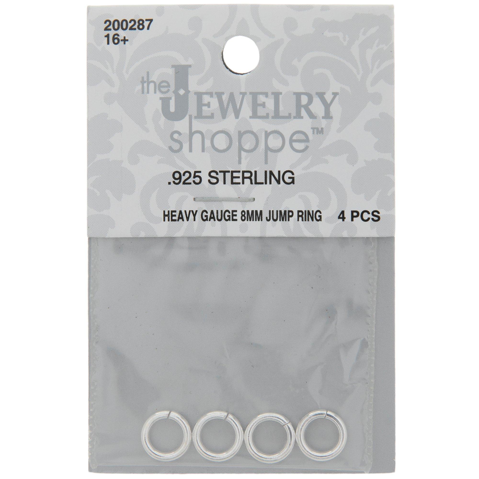 Sterling Silver Jump Ring Open (.040) 18ga. (OD) 5mm Heavy . Metal Clay  Discount Supply