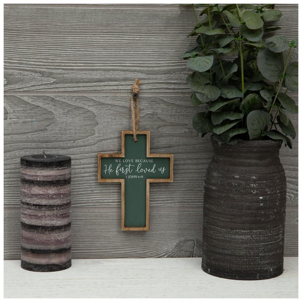 HOBBY LOBBY 1 John 4:19 Wood Wall Cross