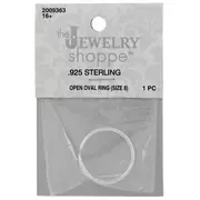 Sterling Silver Open Oval Ring - Size 8