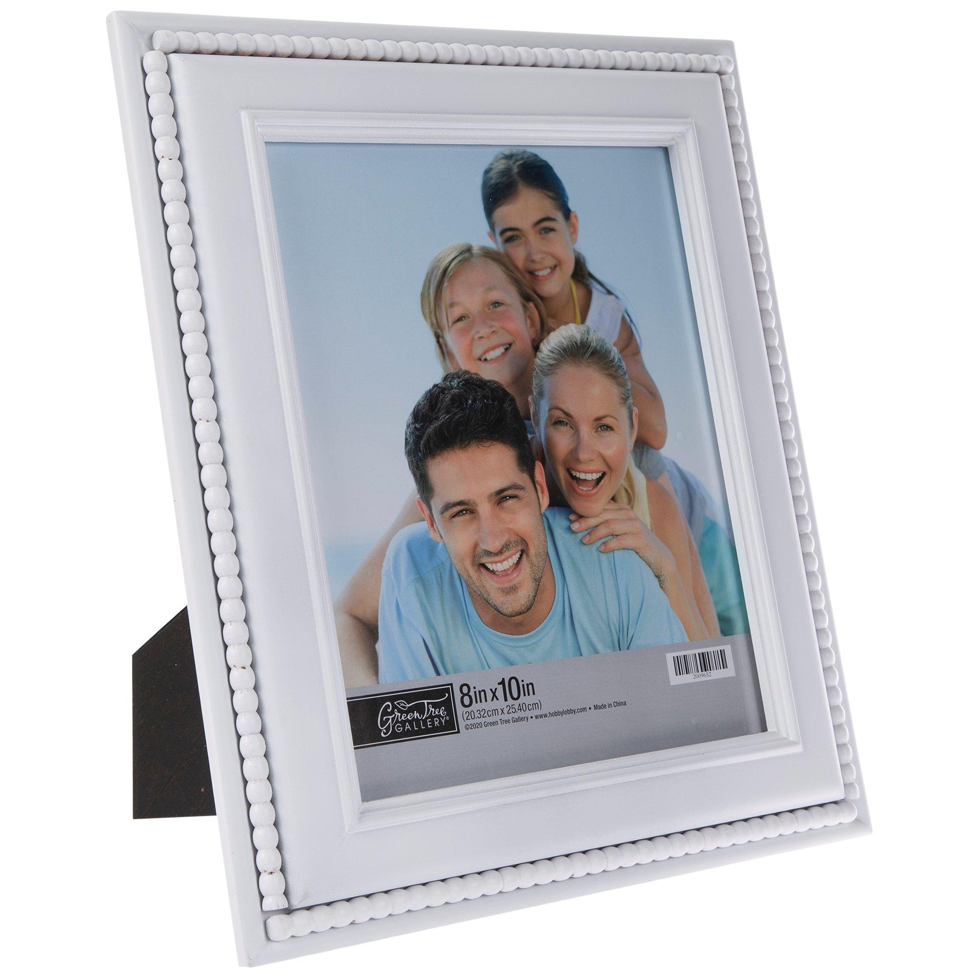 White Beaded Wood Frame Hobby Lobby 2009652