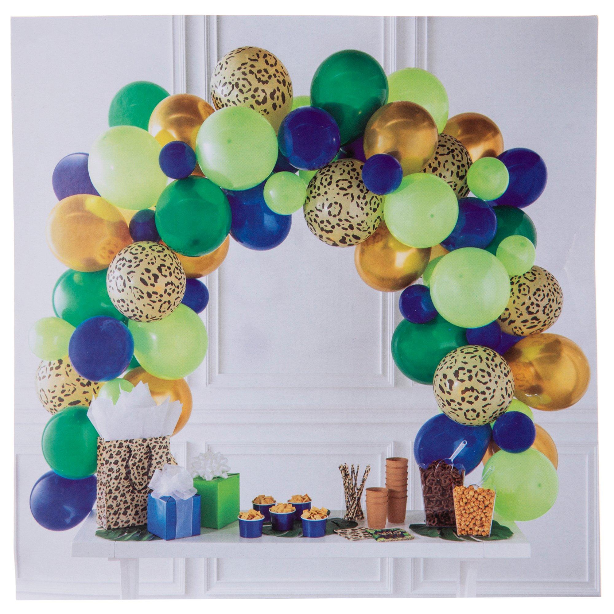 Green, Blue & Gold Leopard Balloon Arch Kit Hobby Lobby 2011823