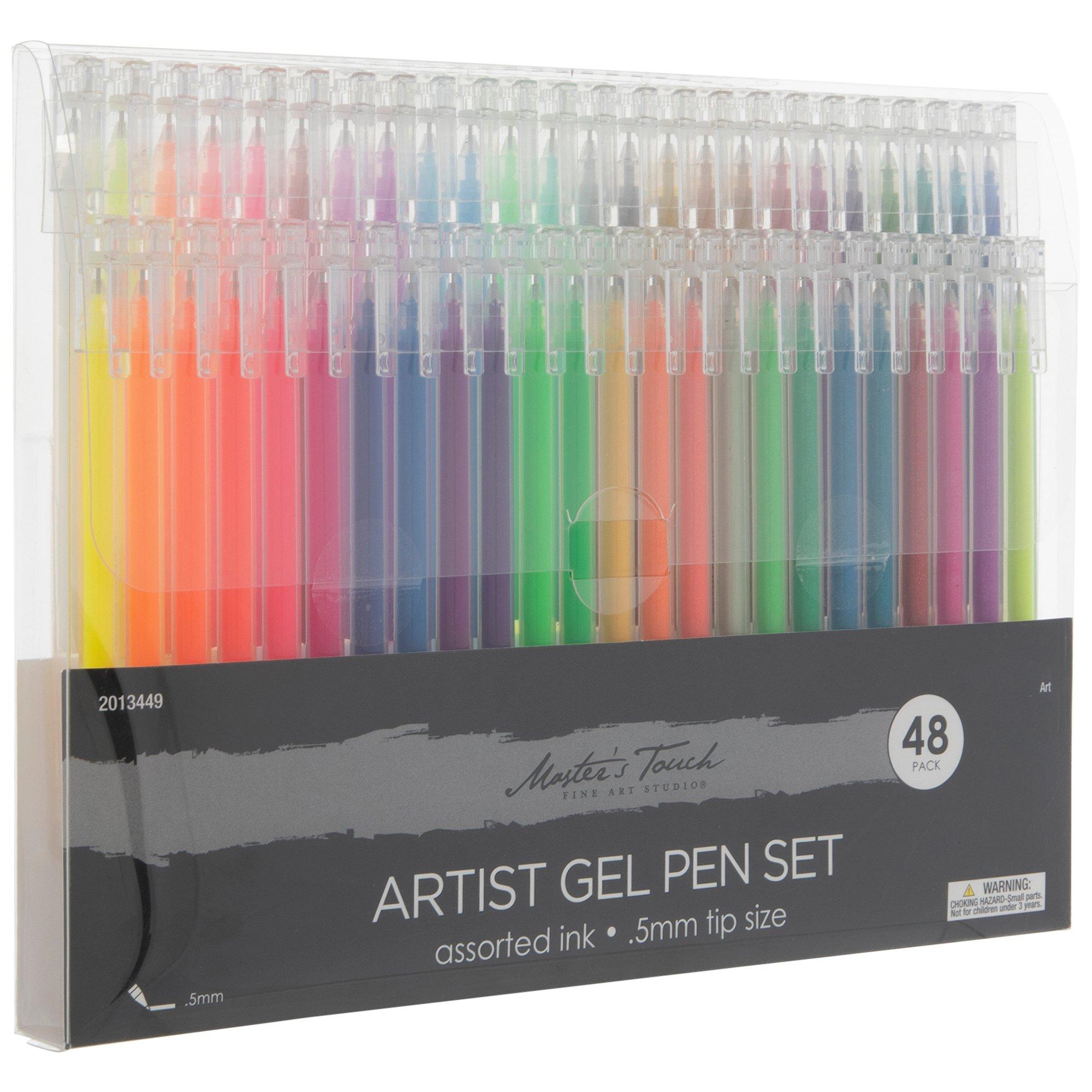 Assorted Inks Artist Gel Pens - 48 Piece Set, Hobby Lobby