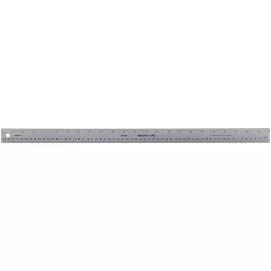 Darice 24 (60cm) Stainless Steel Ruler (1pc) Silver Non-Skid Cork