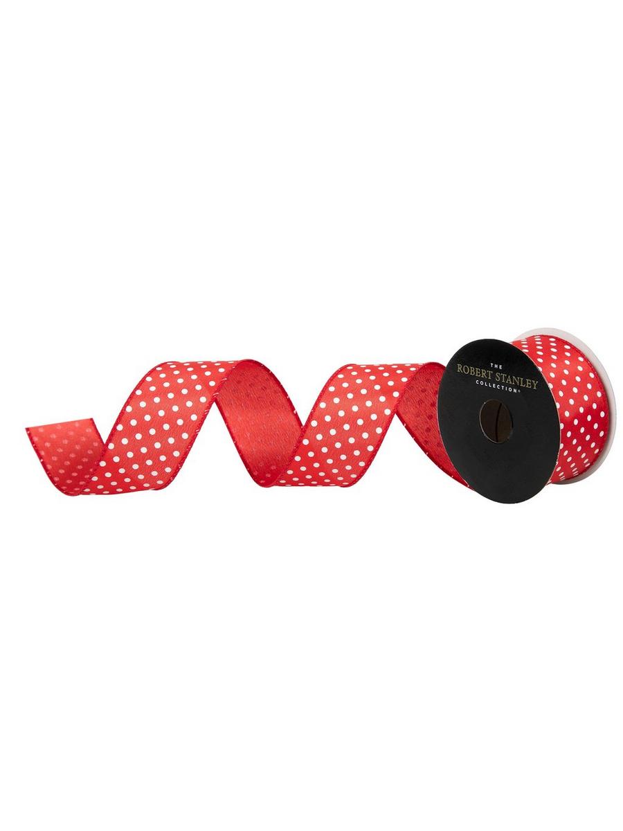 Swiss Dot Wired Edge Ribbon - 1 1/2
