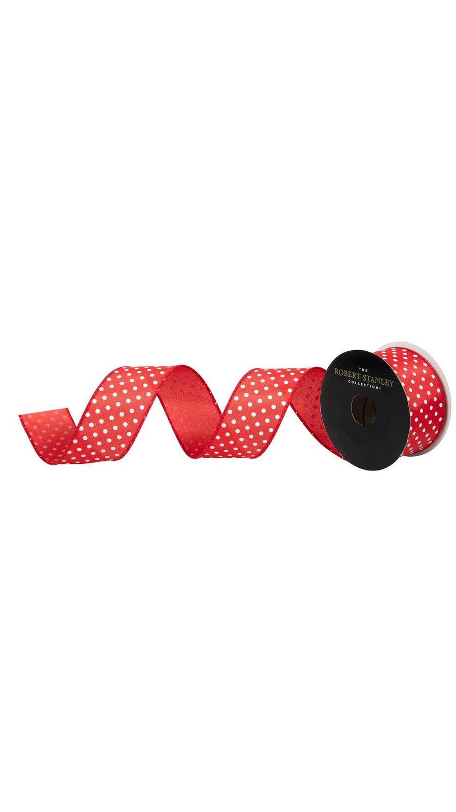 Swiss Dot Wired Edge Ribbon - 1 1/2