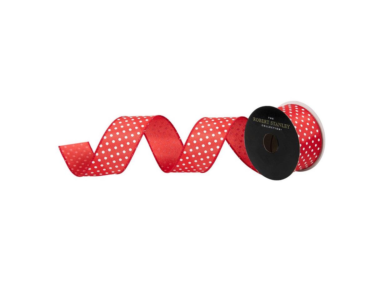 Swiss Dot Wired Edge Ribbon - 1 1/2