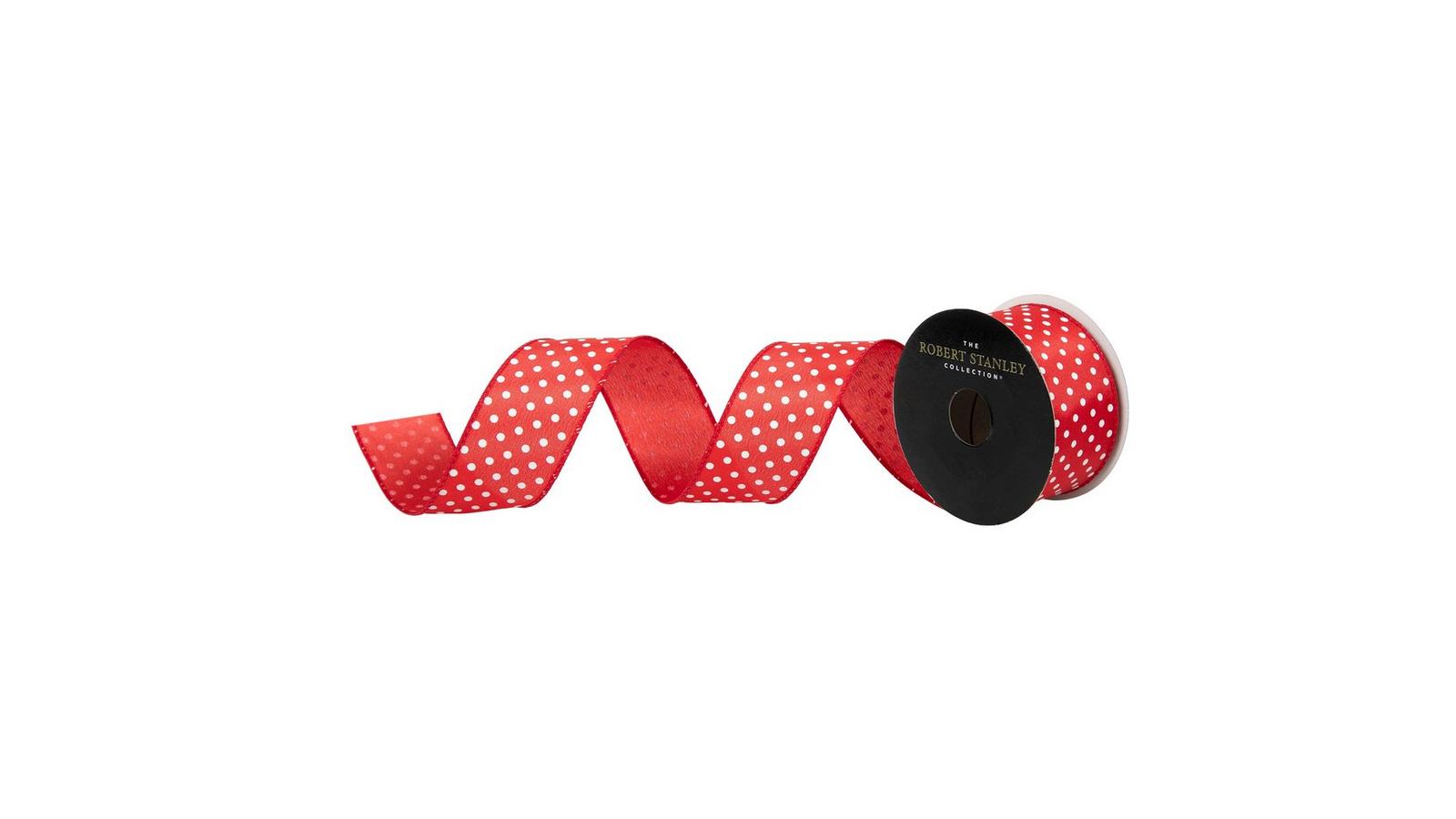 【Yukichi】BRIGITTE dot ribbon clip in Swiss Dot Wired Edge Ribbon - 1 1/2