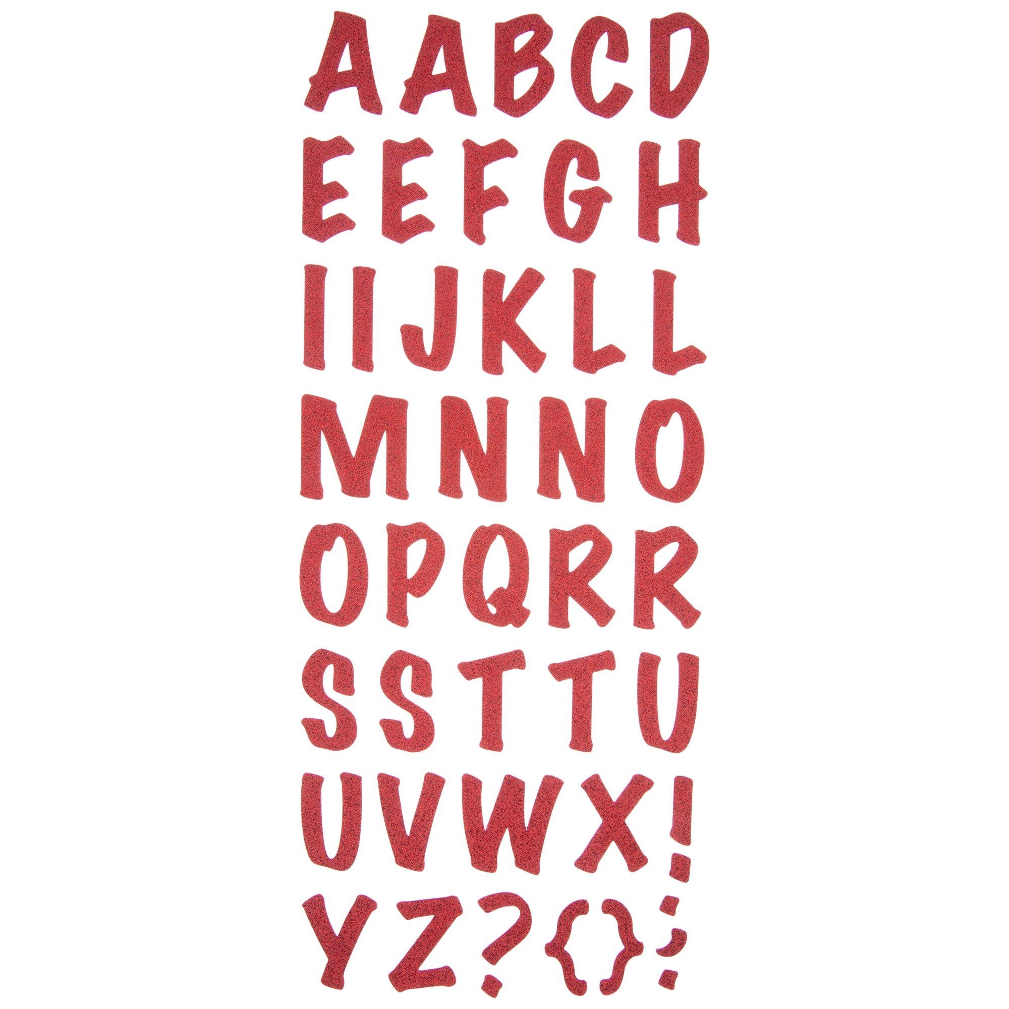 Glitter Alphabet Stickers