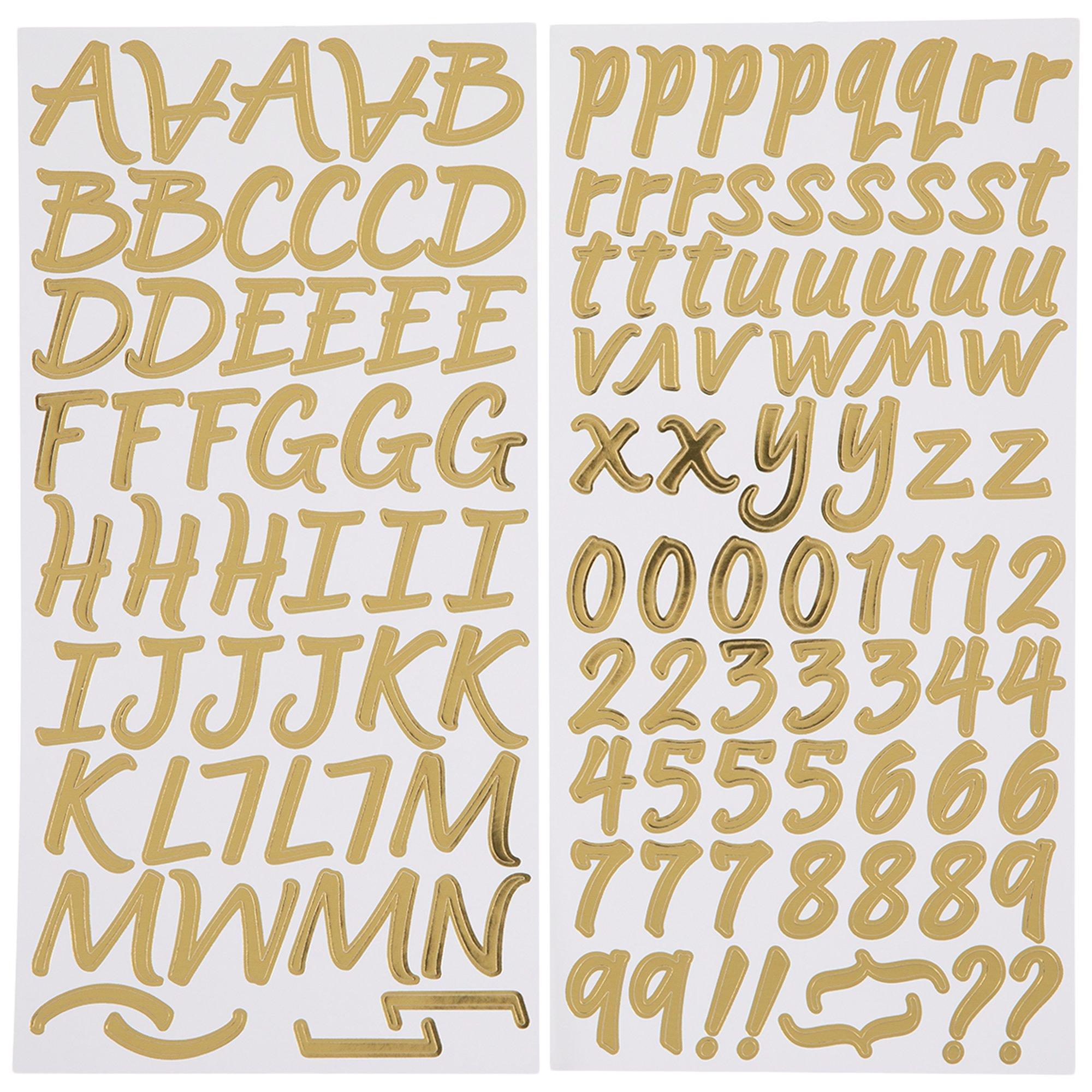 Foil Script Alphabet Stickers, Hobby Lobby