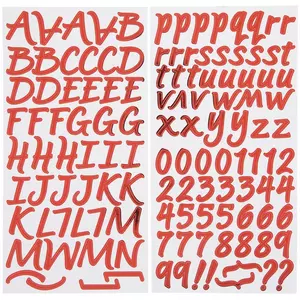 The Paper Studio Stickers Alphabet - Metallic Red