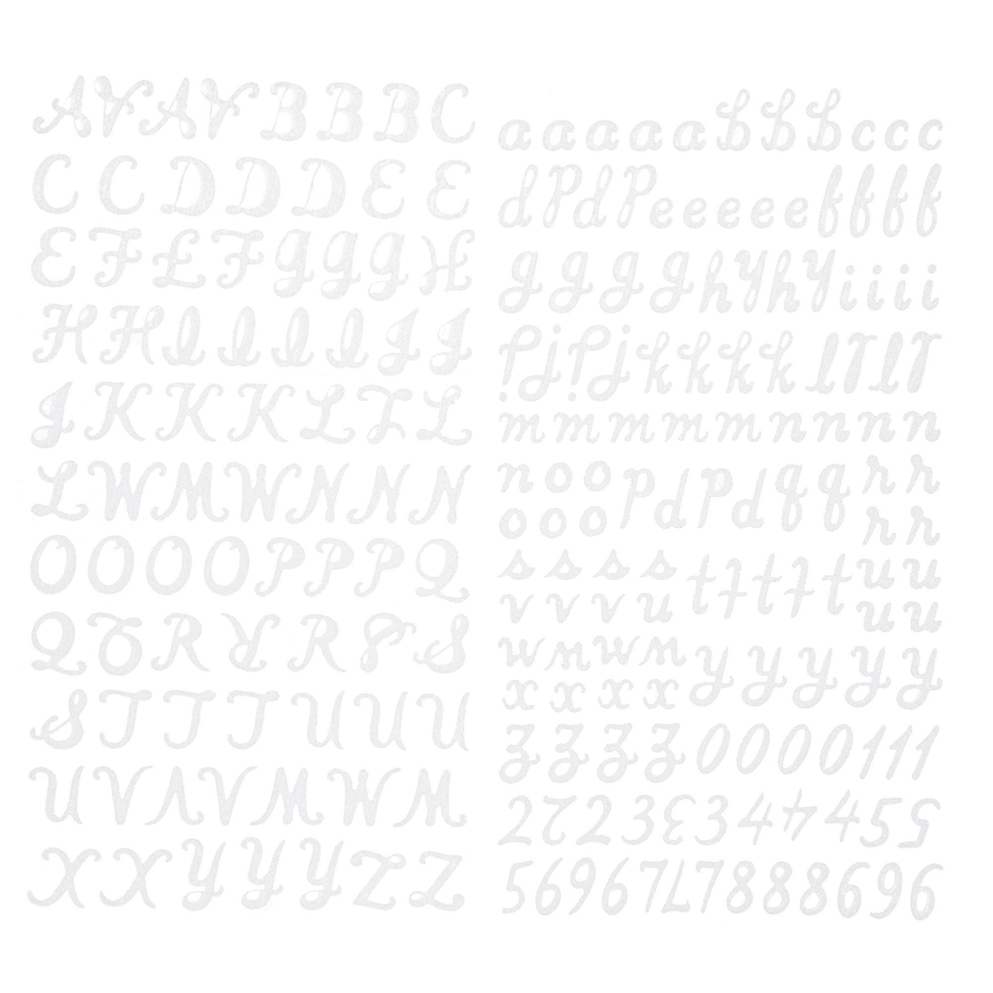 Glitter Script Alphabet Stickers | Hobby Lobby | 2015048
