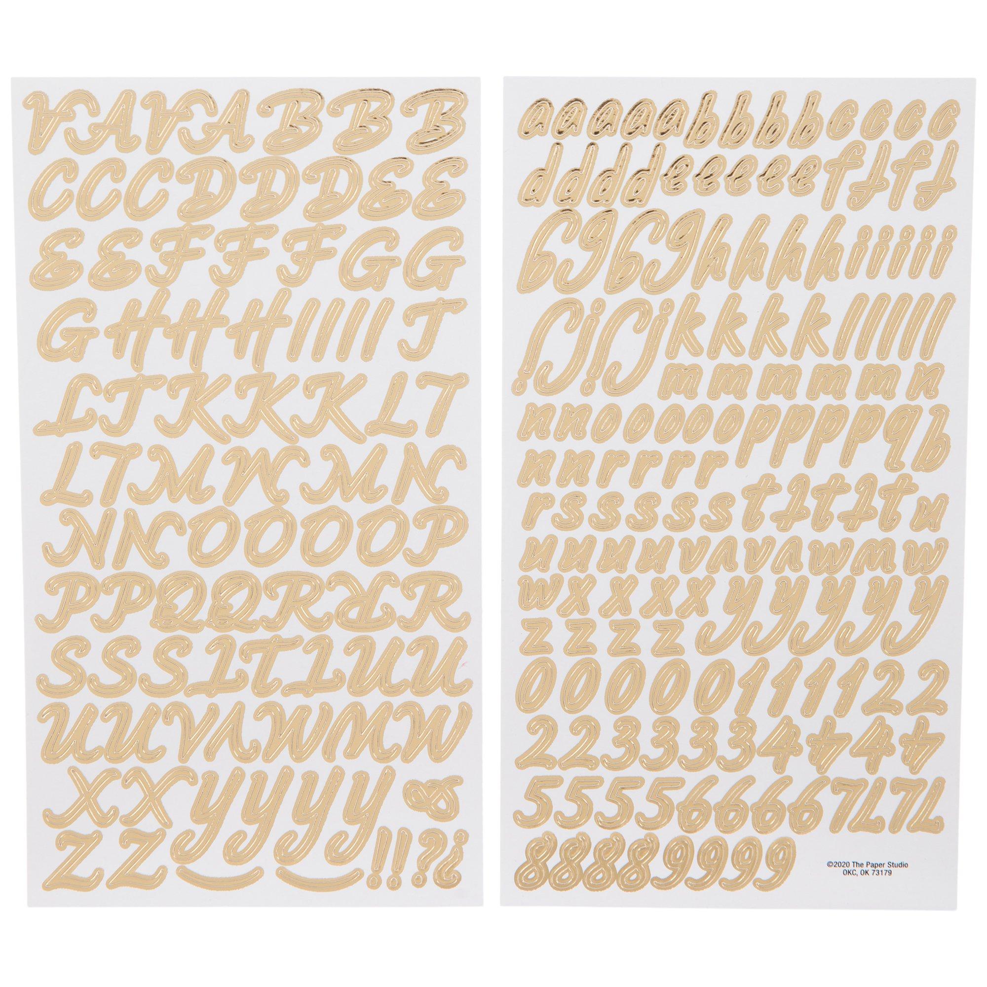 Foil Script Alphabet Stickers Hobby Lobby 2015139