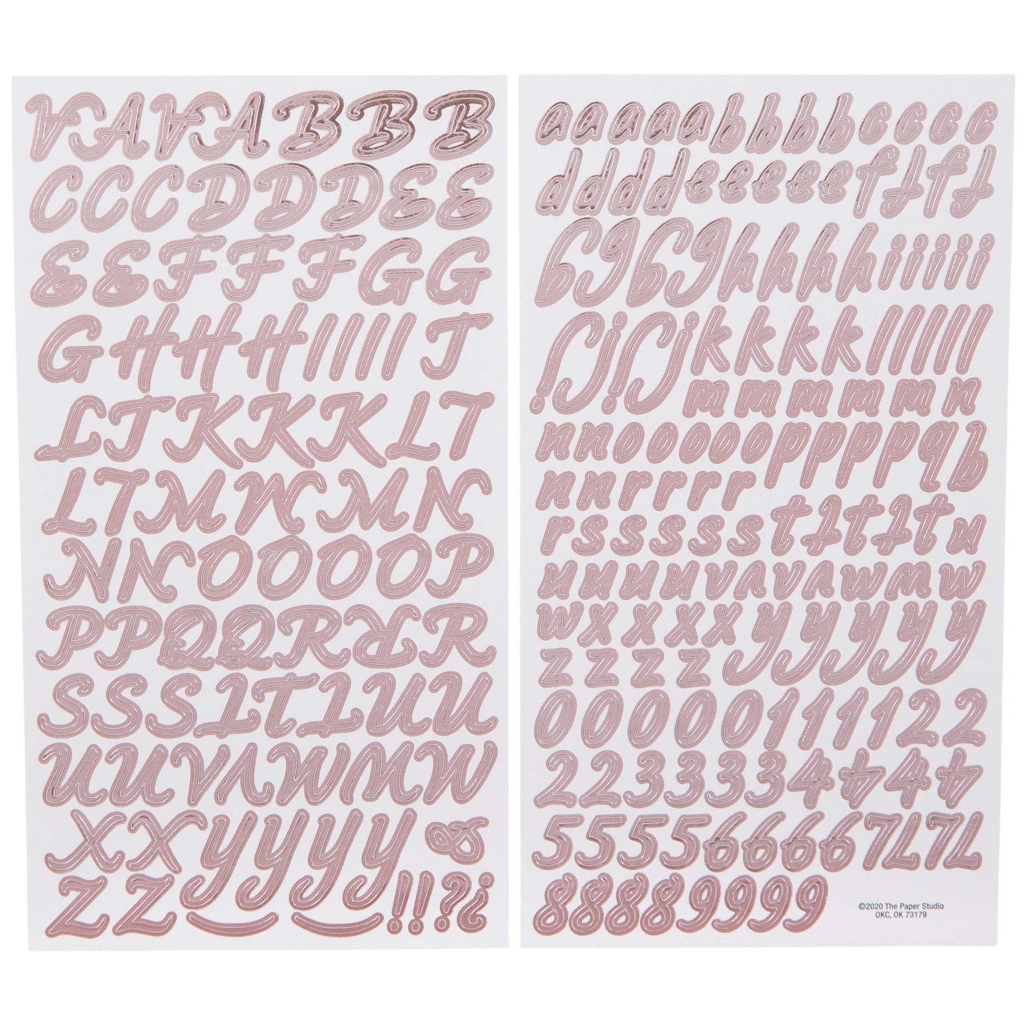 Foil Script Alphabet Stickers Hobby Lobby 2015162