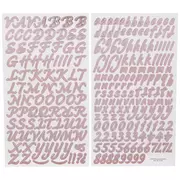 Foil Script Alphabet Stickers