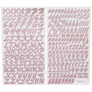 Foil Script Alphabet Stickers