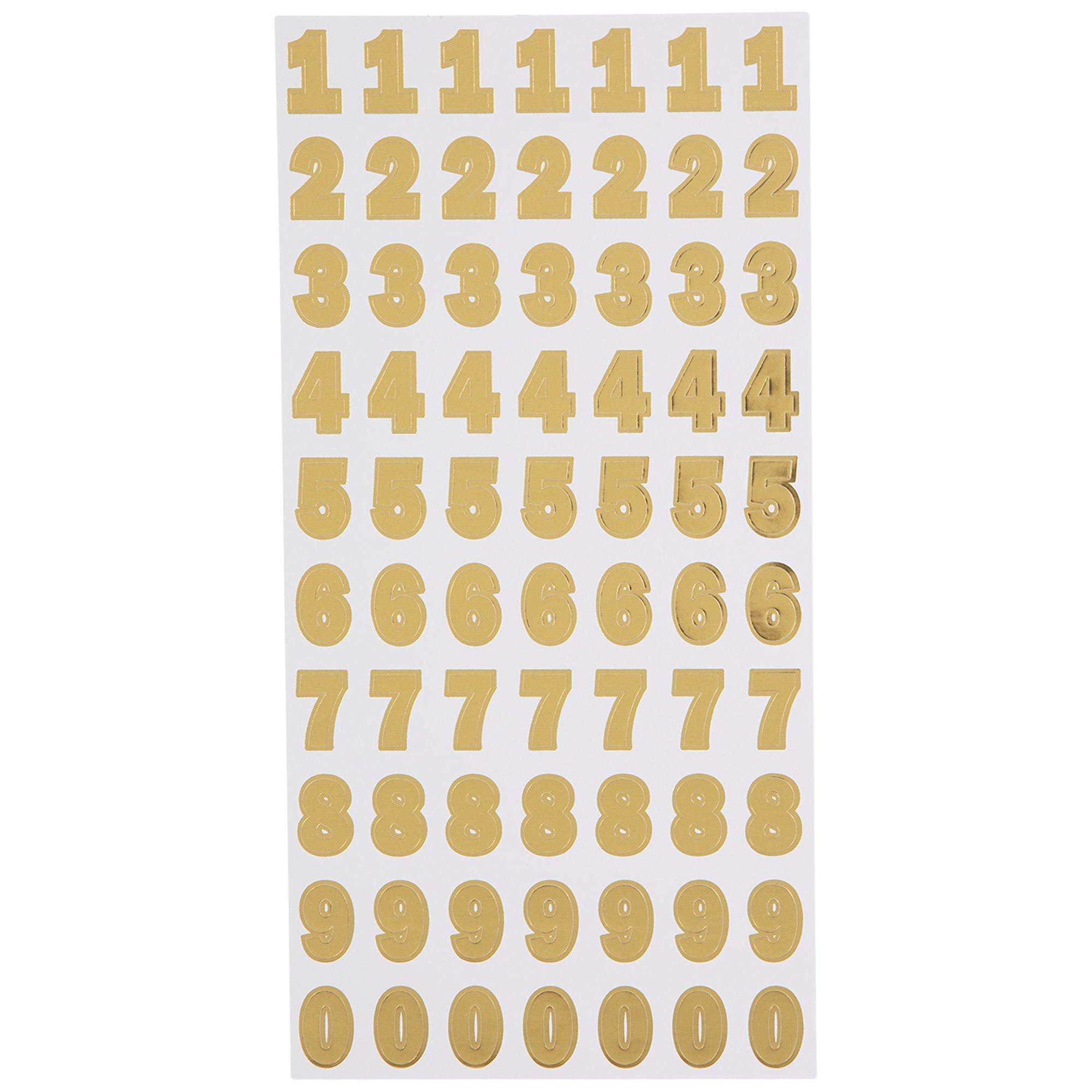 Foil Franklin Number Stickers