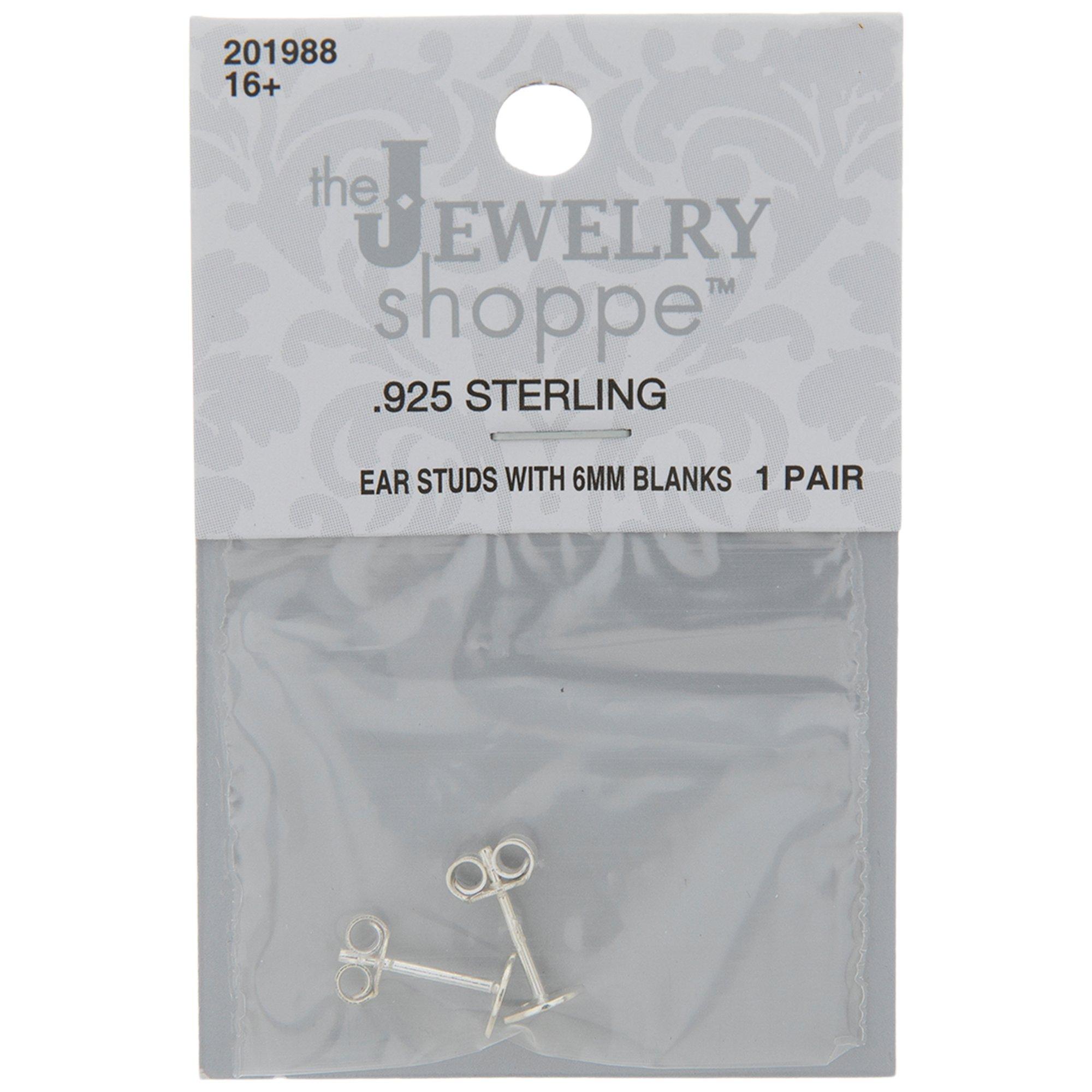 Flat Pad Earring Posts With Clutch - 8mm, Hobby Lobby