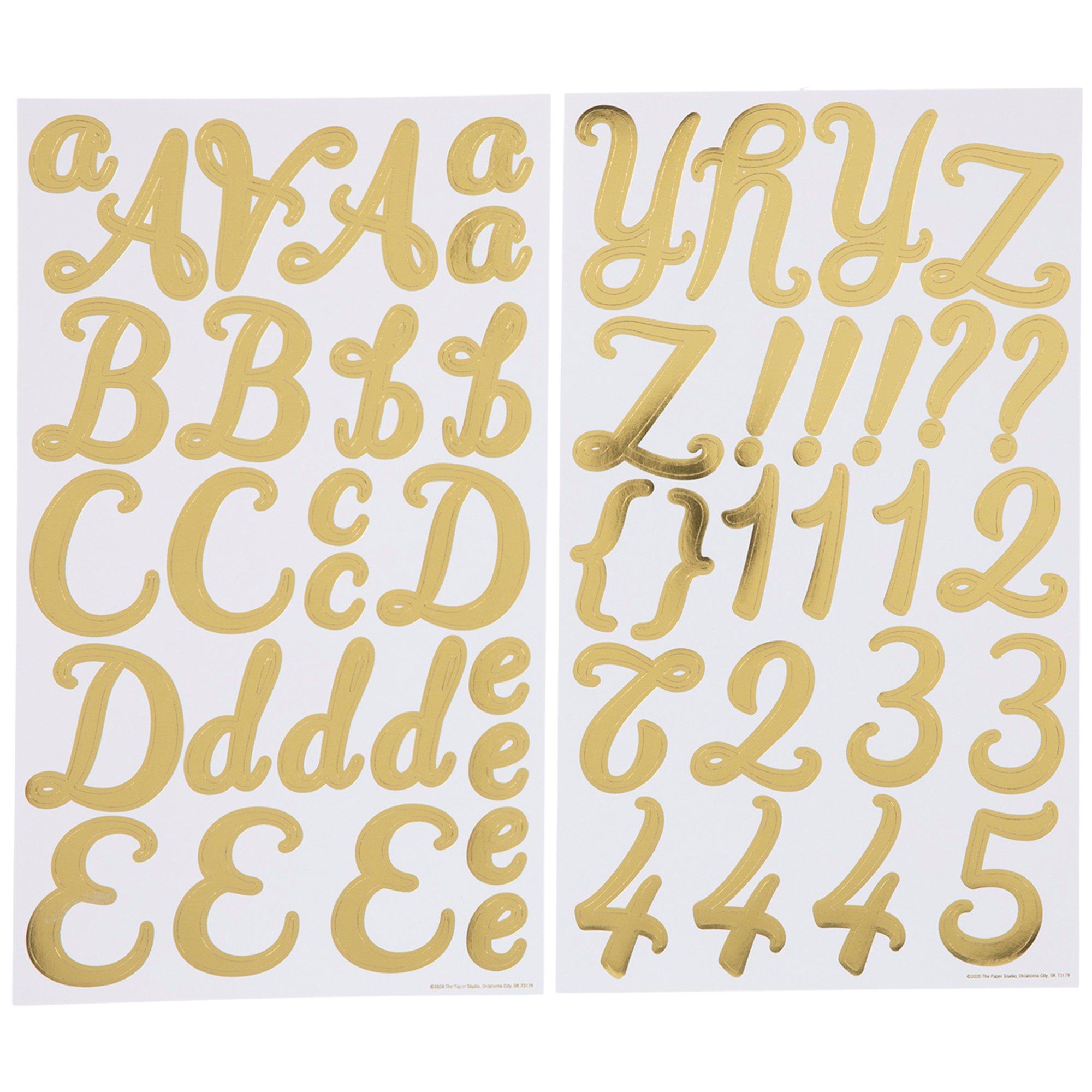 Gold Letter & Number Stickers, Hobby Lobby