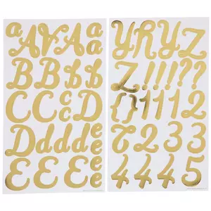 Gold Glitter Large Alphabet Stickers, Hobby Lobby