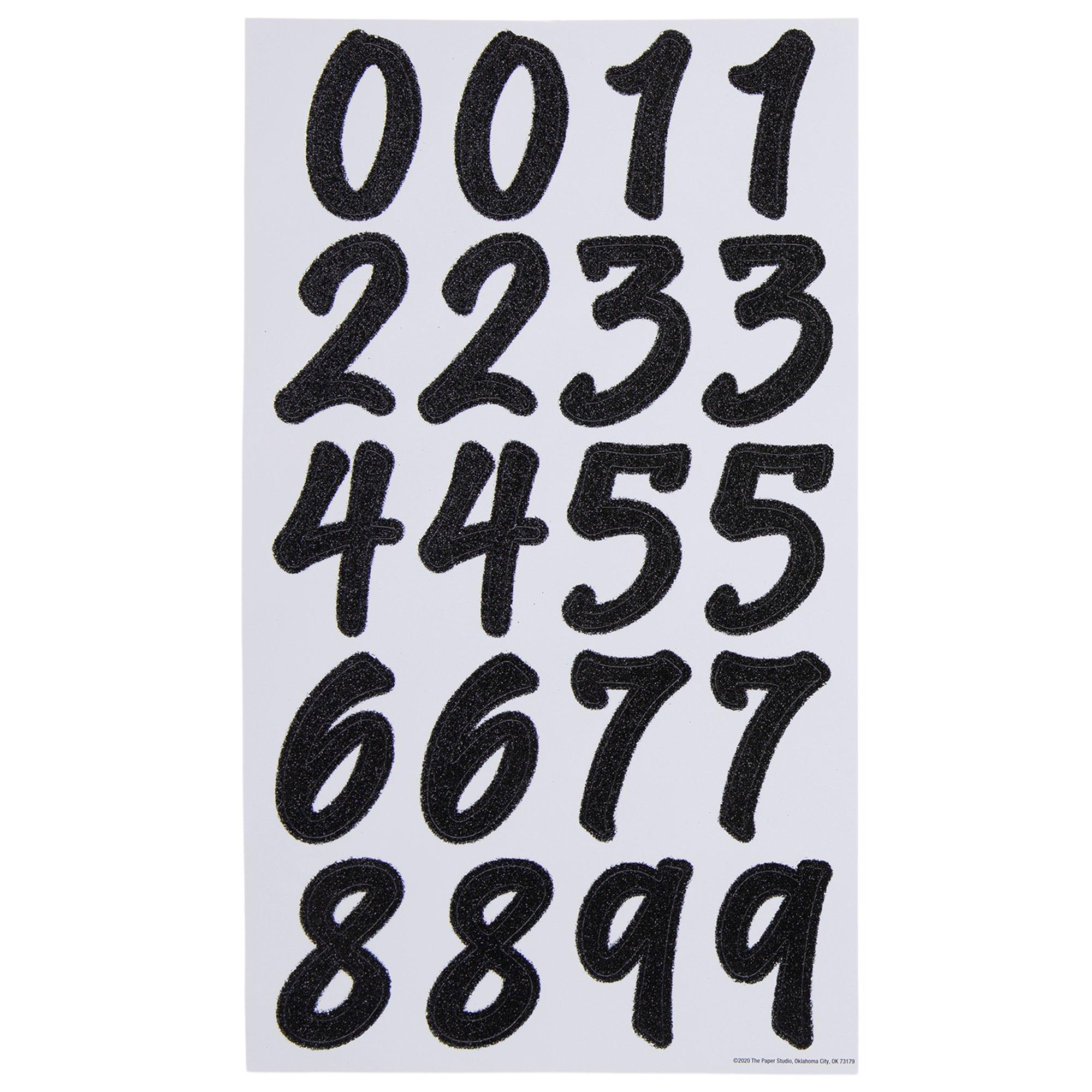 Glitter Brush Number Stickers Hobby Lobby 2022523