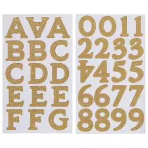 Clabby Clabby-Numbers-8 8 Sheets Vinyl Letter Stickers Letters