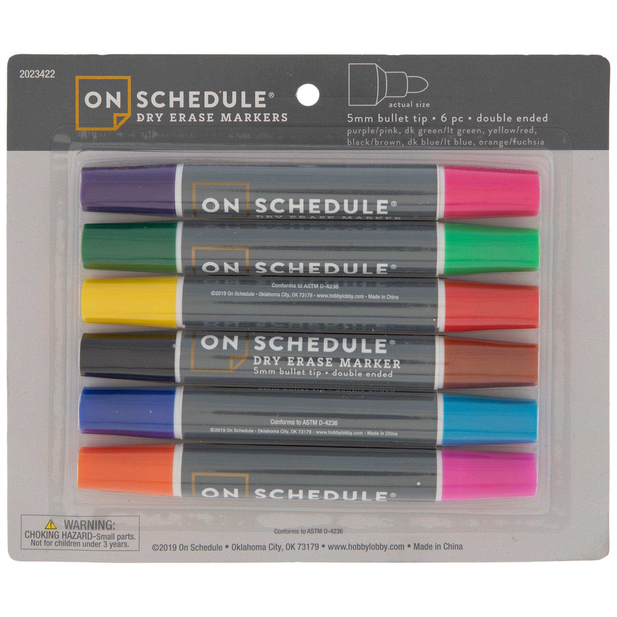 Double Ended Bullet Tip Dry Erase Markers 6 Piece Set Hobby Lobby