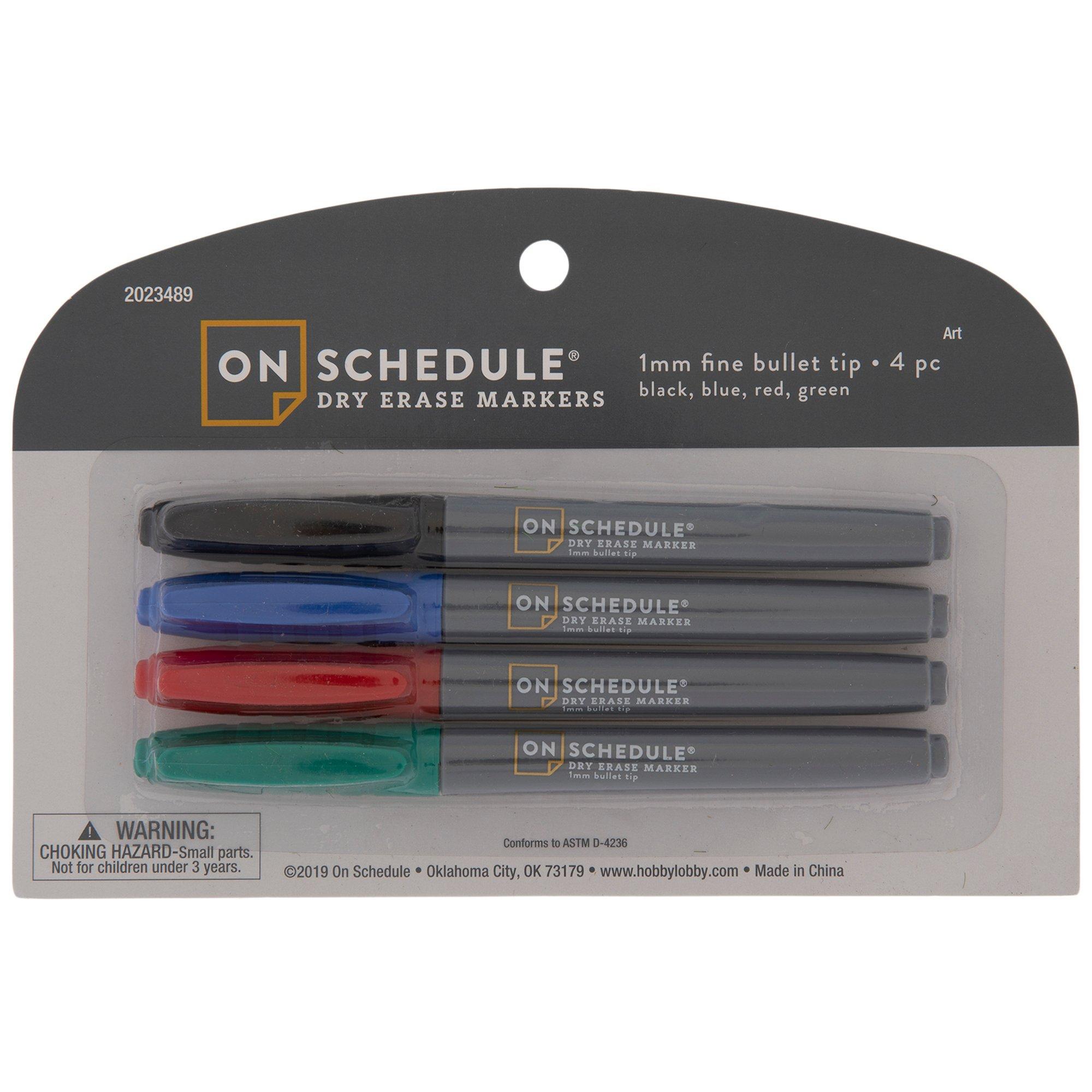 Basic Fine Bullet Tip Dry Erase Markers 4 Piece Set Hobby Lobby