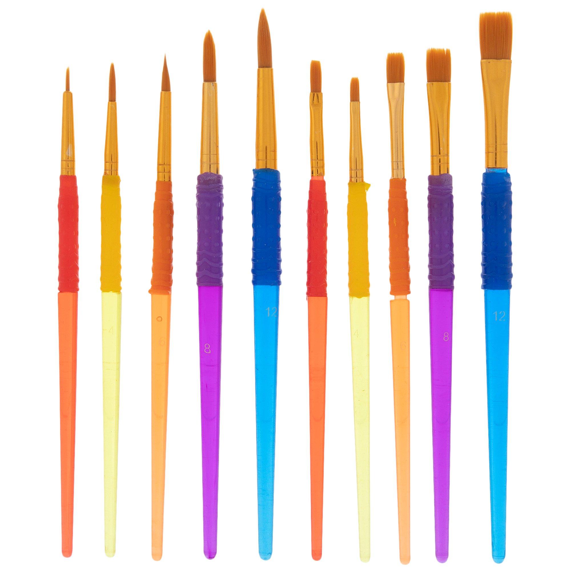 Kids Gripper Paint Brushes - 10 Piece Set, Hobby Lobby
