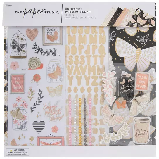 Gold & White Scrapbook Kit, Hobby Lobby