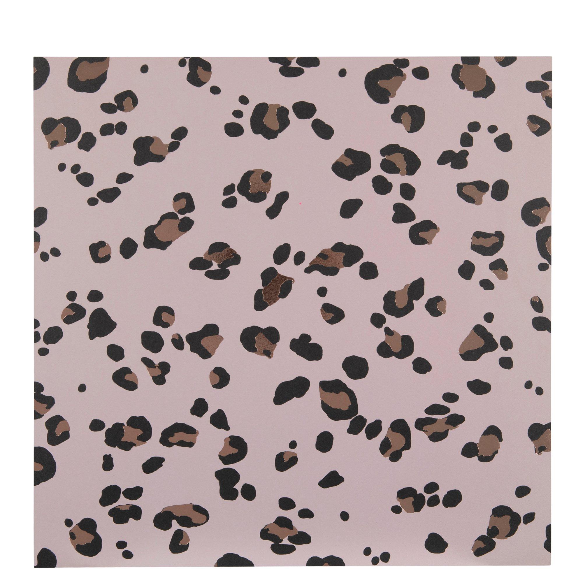 Rose Gold Leopard Print Scrapbook Paper - 12&quot; x 12&quot;
