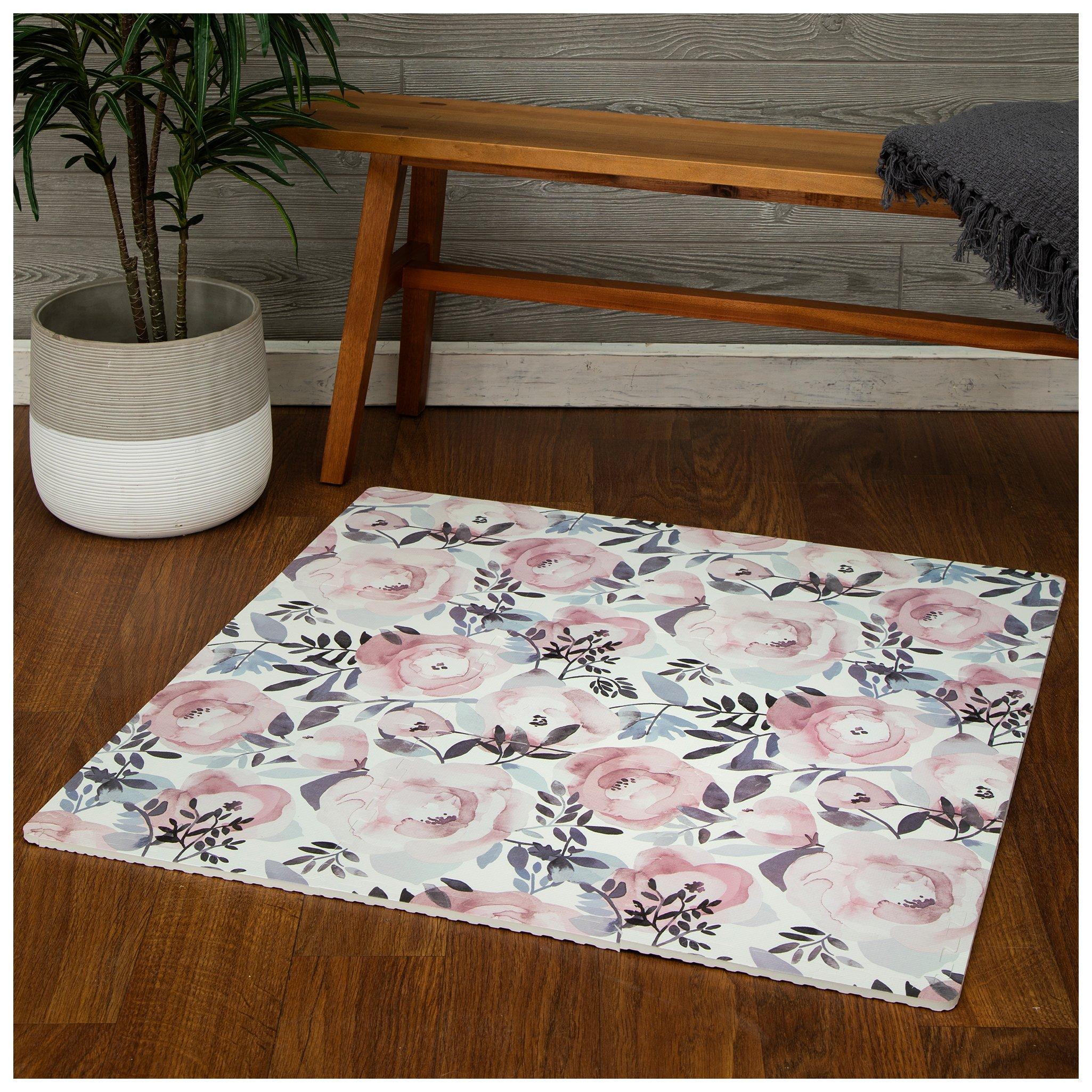 Watercolor Flowers Interlocking Foam Floor Tiles Hobby Lobby 2029197