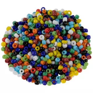 Opaque Multi-Color Glass Seed Beads - 8/0