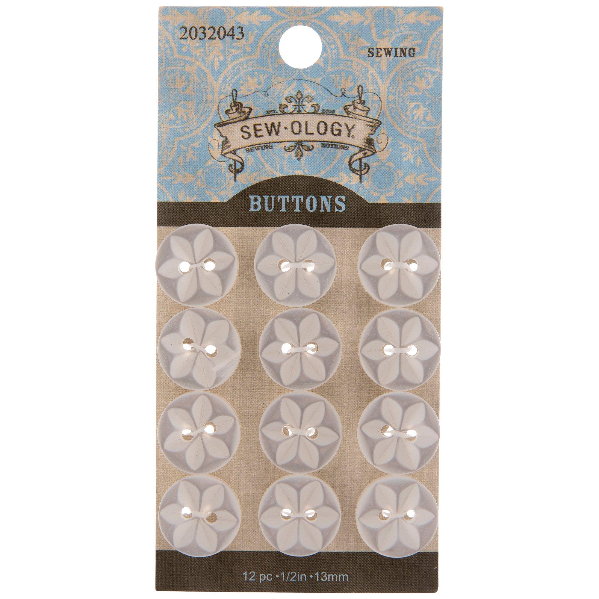 White Starfish Buttons - 13mm | Hobby Lobby | 2032043