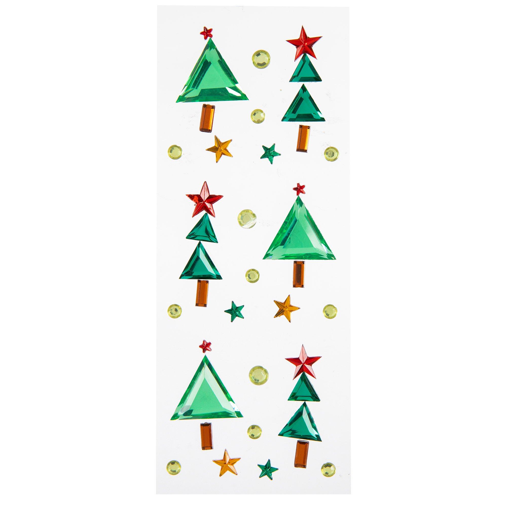 Holiday Christmas Lights Glitter Gem Stickers Crafts Embellishments  Scrapbook