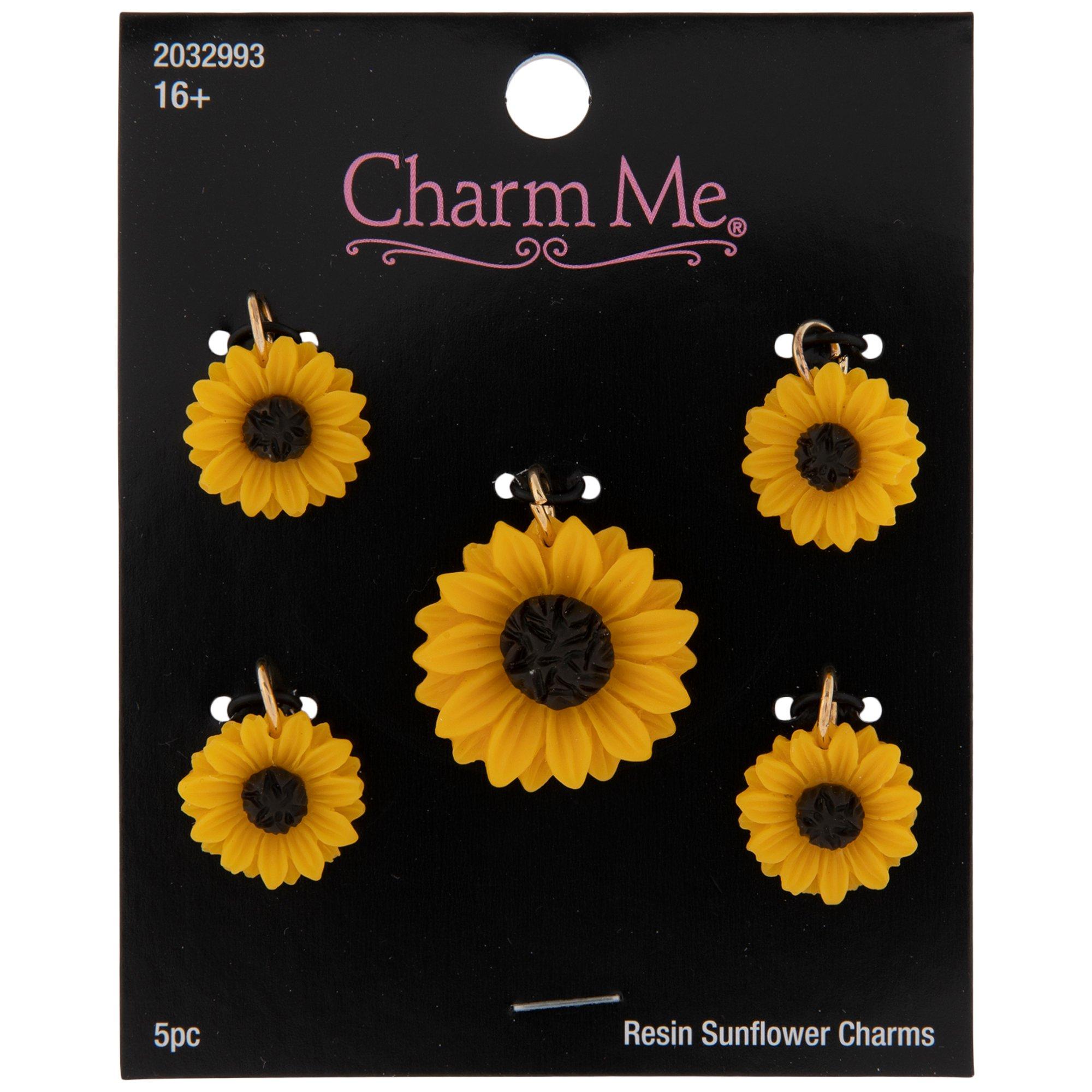Charmalong™ Yellow & Rhodium Sunflower Charm by Bead Landing™, Michaels
