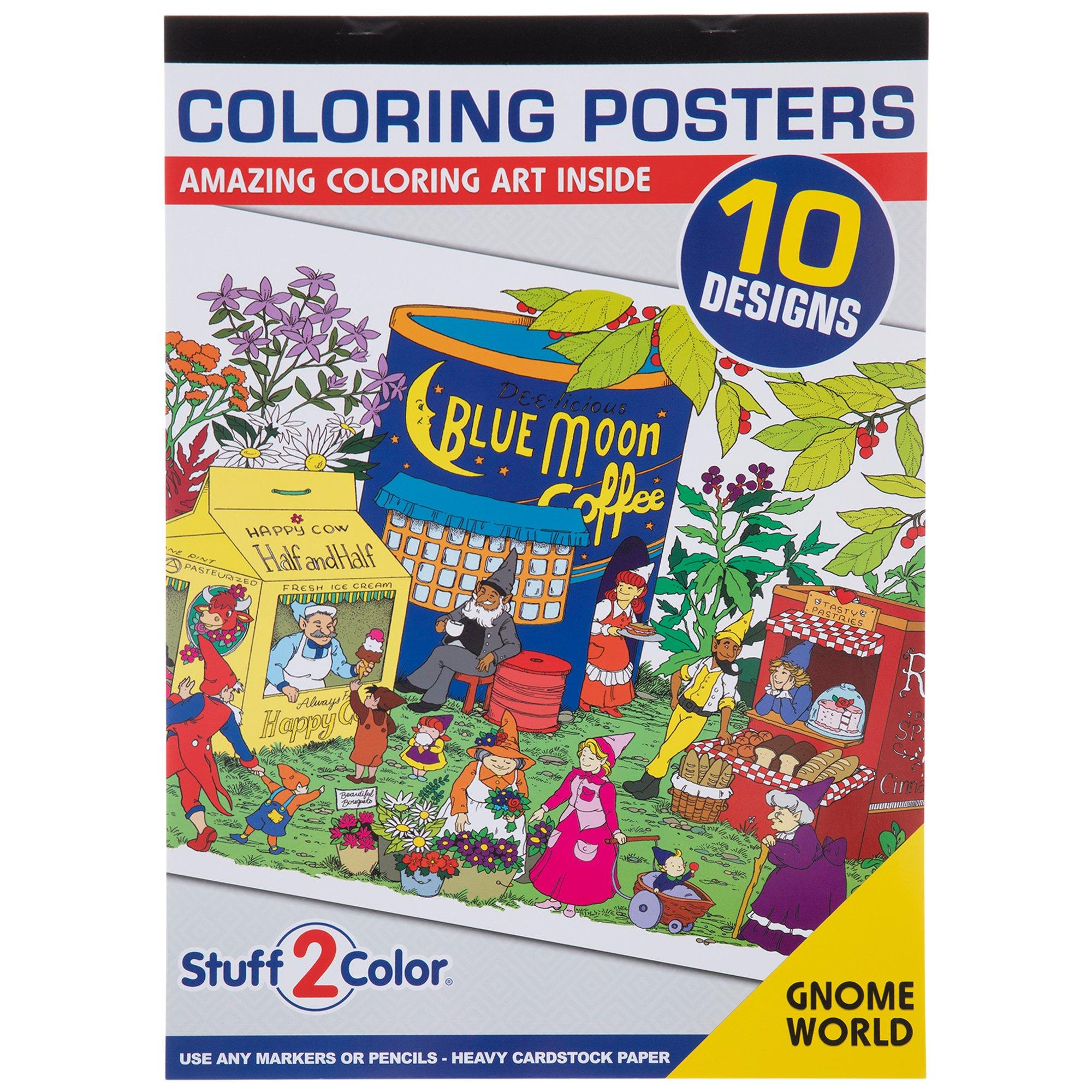Fantasy Fuzzy Coloring Posters, Hobby Lobby, 2060283